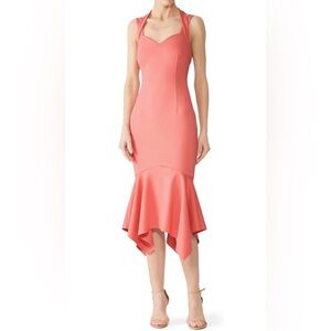Elliatt $210 Glasshouse Midi‎ Mermaid Dress Halter Flounce Formal Wedding